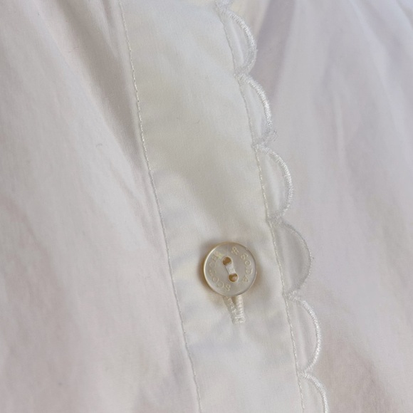 Scotch & Soda Cotton Poplin Balloon Sleeve Oversized Button Down Shirt - Picture 9 of 14